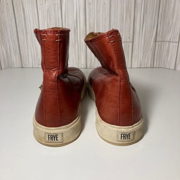 Leather FYRE Gia Lug Zip Bootie Sneaker Clay High Top 7US / Women / F744-W FB932 - Picture 2 of 5